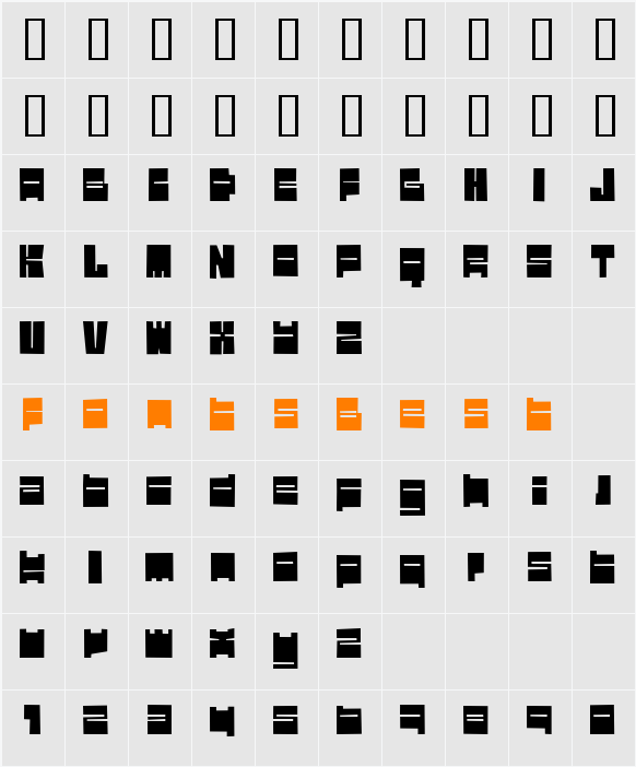 testi Character Map