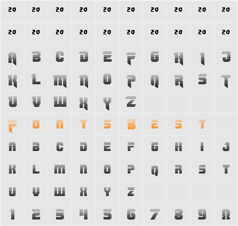 OmegaForce Gradient Character Map