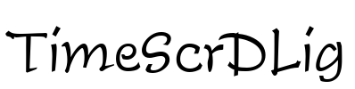 TimeScrDLig Font Image