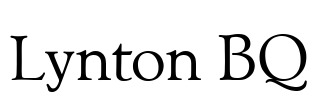 Lynton BQ Font Image