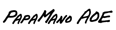PapaMano AOE Font Image