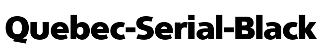 Quebec-Serial-Black Font Image