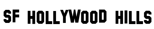 SF Hollywood Hills Font Image