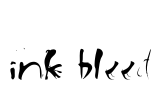 ink bleed Font Image