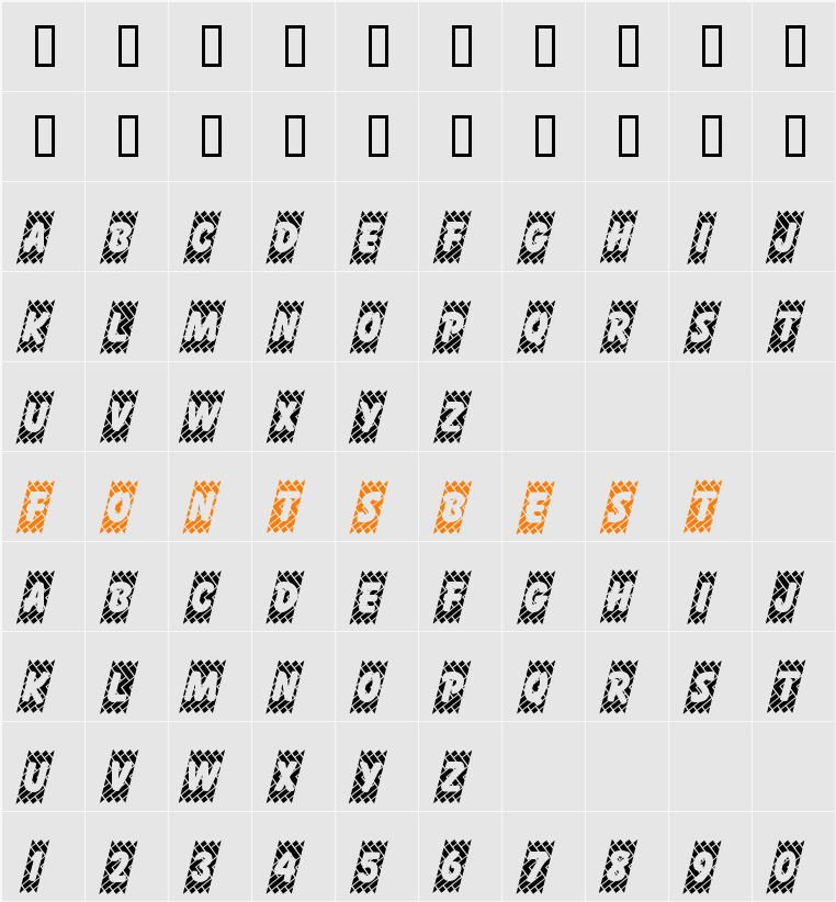 SkidzExtra Character Map