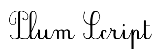 Plum Script Font Image