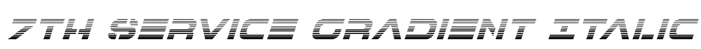 7th Service Gradient Italic Font Image