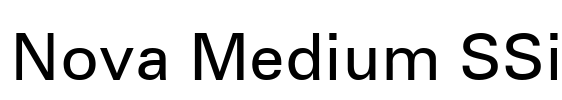 Nova Medium SSi Font Image