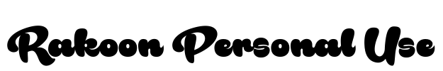 Rakoon Personal Use Font Image