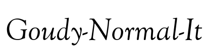 Goudy-Normal-It Font Image