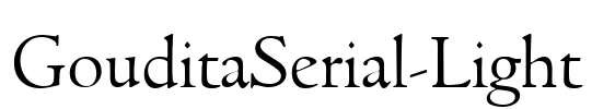 GouditaSerial-Light Font Image