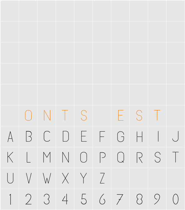 Subtle Sans Light Character Map