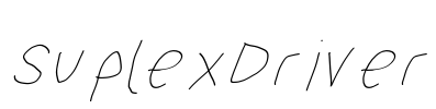 SuplexDriver Font Image