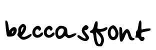 beccasfont Font Image