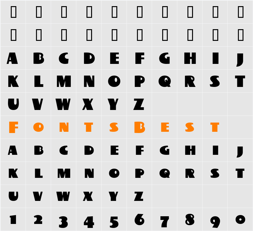 BottleKaps SC Regular Character Map