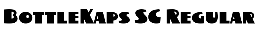 BottleKaps SC Regular Font Image