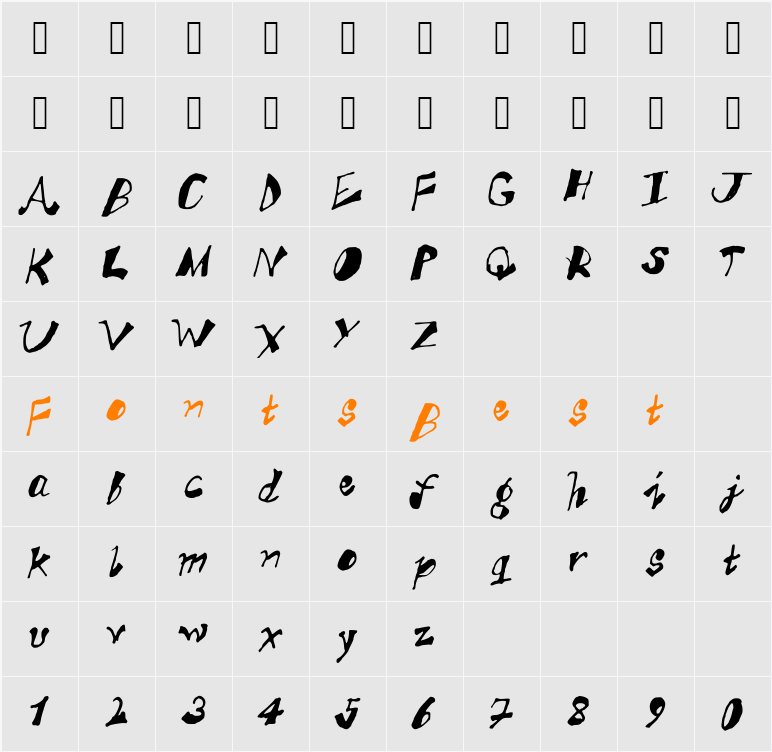 ak__s_funky_trunky Character Map
