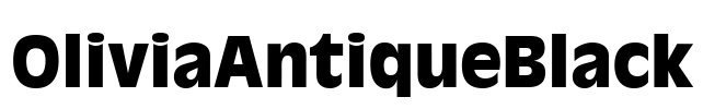 OliviaAntiqueBlack Font Image