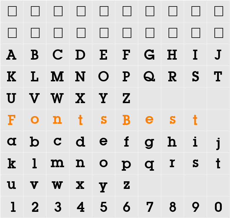 Lubbers Character Map
