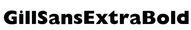 GillSansExtraBold Font Image