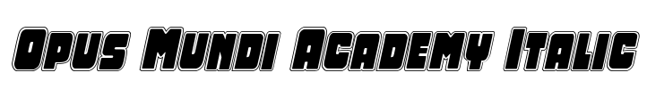 Opus Mundi Academy Italic Font Image