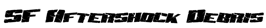 SF Aftershock Debris Font Image