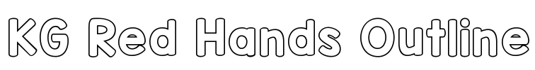 KG Red Hands Outline Font Image