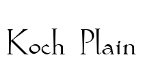 Koch Plain Font Image