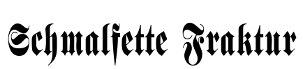 Schmalfette Fraktur Font Image