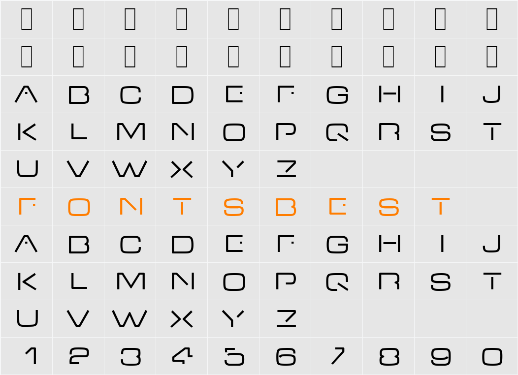 V-Dub Character Map