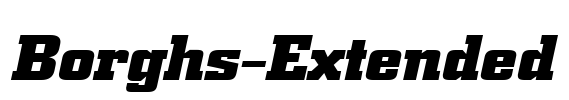 Borghs-Extended Font Image