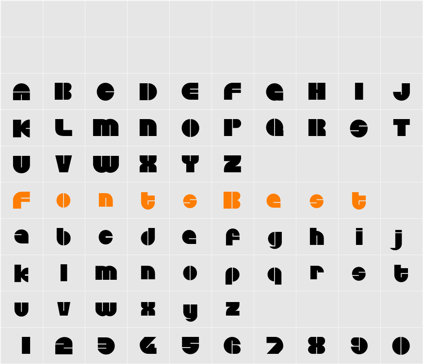 DiscoRegular Character Map