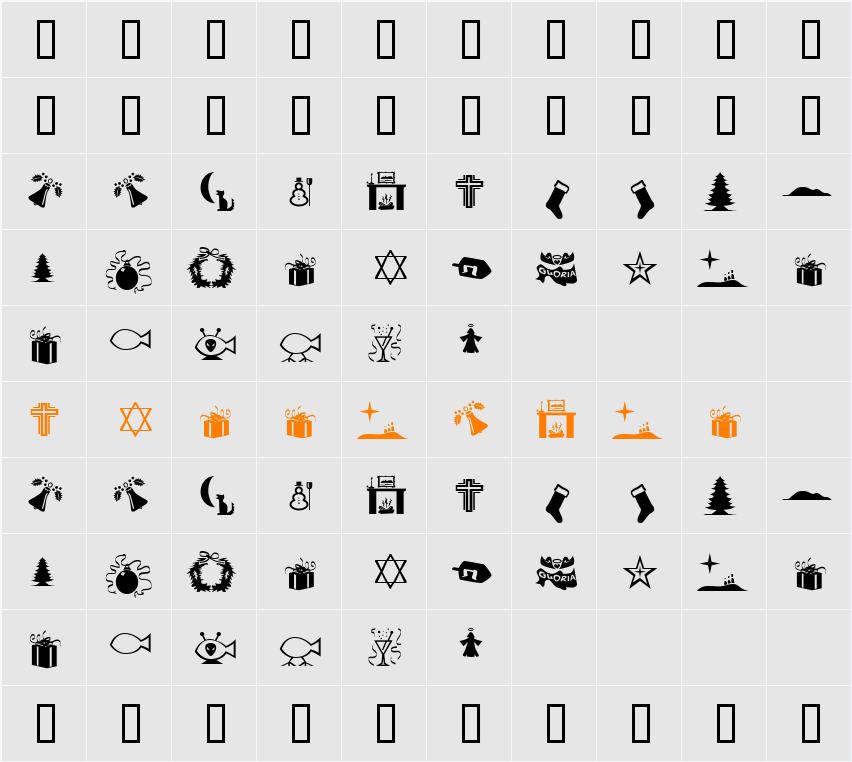 Xmas 97 Character Map