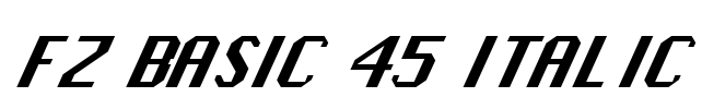 FZ BASIC 45 ITALIC Font Image