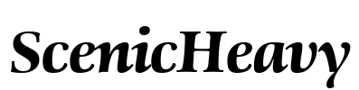 ScenicHeavy Font Image