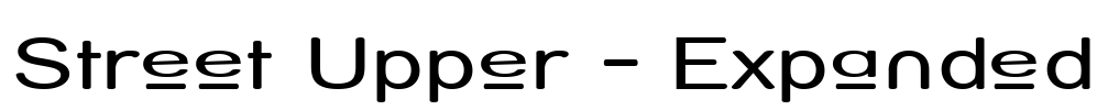 Street Upper - Expanded Font Image