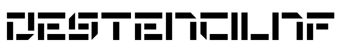 DeStencilNF Font Image