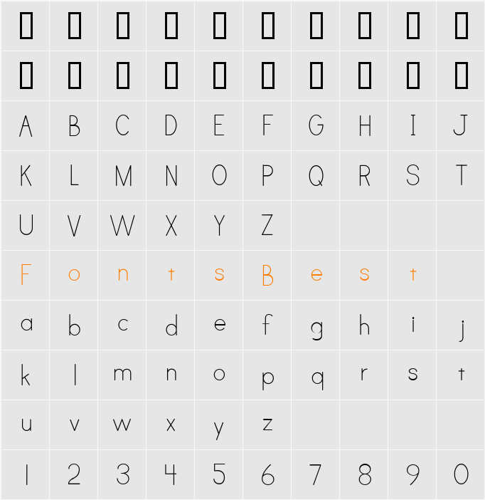 Print Clearly Character Map