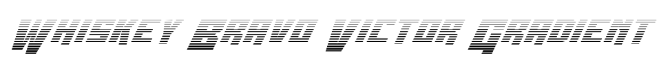 Whiskey Bravo Victor Gradient Font Image