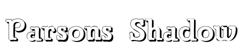 Parsons Shadow Font Image