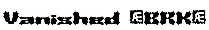 Vanished (BRK) Font Image
