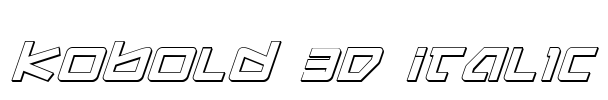 Kobold 3D Italic Font Image