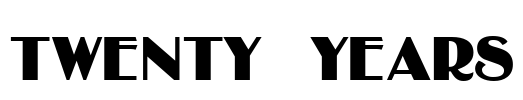 Twenty years Font Image