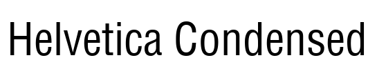 Helvetica Condensed