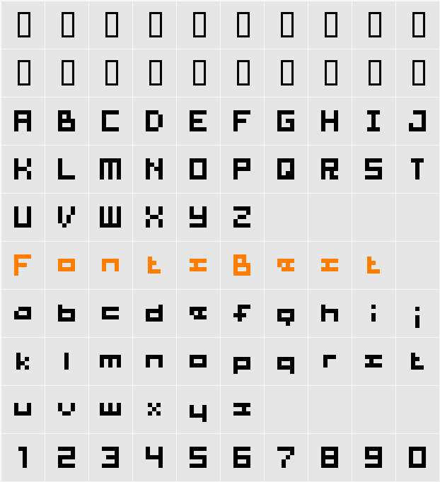 supermarket Character Map