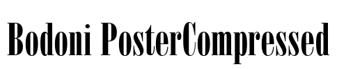 Bodoni PosterCompressed Font Image