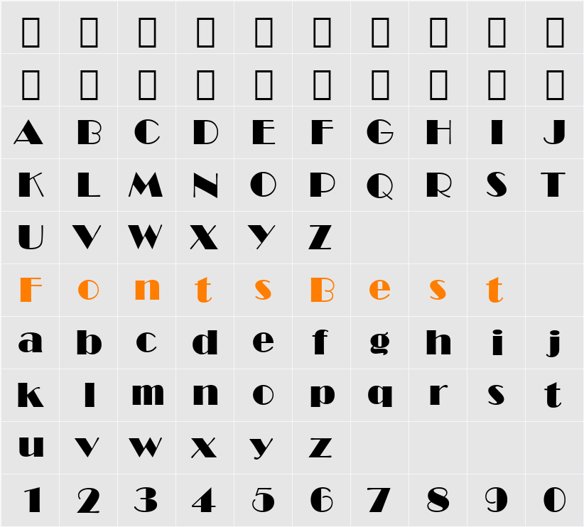 179-CAI978 Character Map