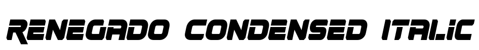 Renegado Condensed Italic Font Image