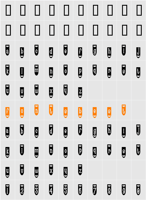 Populuxe Character Map