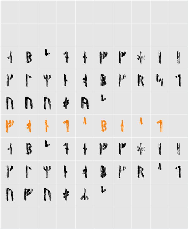 Nidhogg Runic Character Map